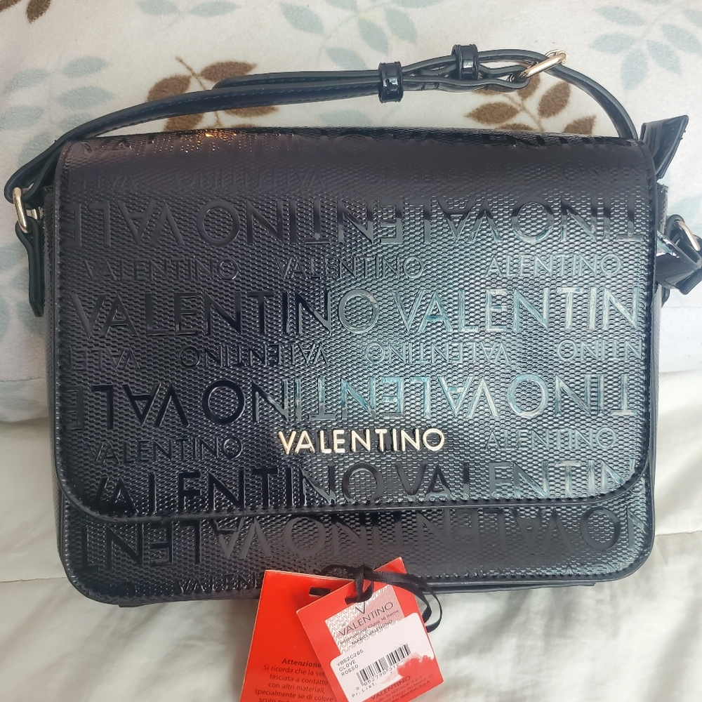 Valentino crossbody bag adjustable dark blue